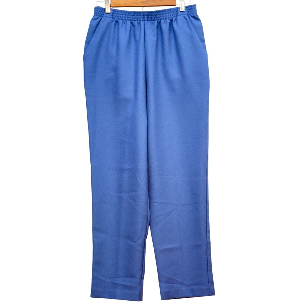 Donnkenny Classics Blue Elastic Waist Straight‎ Leg Pants 16S 1171018H High Rise